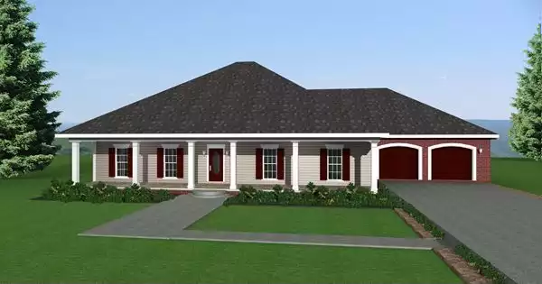 image of single story country house plan 5702
